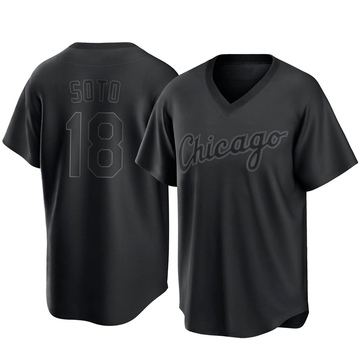 Geovany Soto Men's Replica Chicago White Sox Black Pitch Fashion Jersey