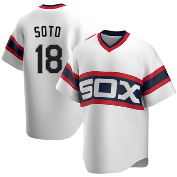 Geovany Soto Men's Replica Chicago White Sox White Cooperstown Collection Jersey