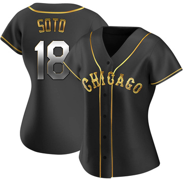 Geovany Soto Women's Replica Chicago White Sox Black Golden Alternate Jersey