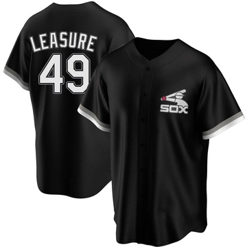 Jordan Leasure Men's Replica Chicago White Sox Black Spring Training Jersey