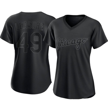 Jordan Leasure Women's Authentic Chicago White Sox Black Pitch Fashion Jersey