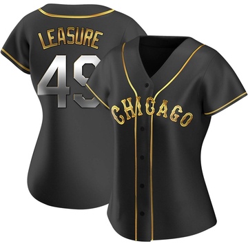 Jordan Leasure Women's Replica Chicago White Sox Black Golden Alternate Jersey