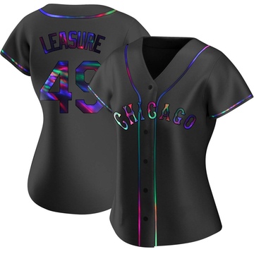 Jordan Leasure Women's Replica Chicago White Sox Black Holographic Alternate Jersey