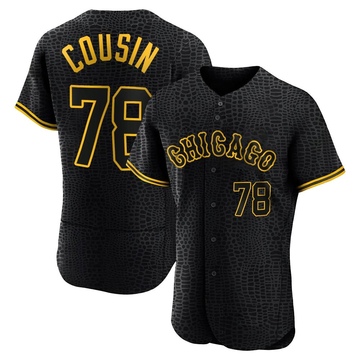 Josimar Cousin Men's Authentic Chicago White Sox Black Snake Skin City Jersey