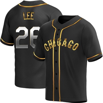 Korey Lee Men's Replica Chicago White Sox Black Golden Alternate Jersey