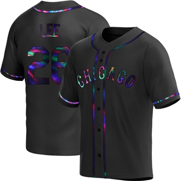 Korey Lee Men's Replica Chicago White Sox Black Holographic Alternate Jersey