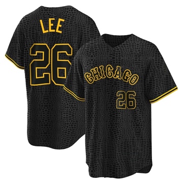 Korey Lee Men's Replica Chicago White Sox Black Snake Skin City Jersey