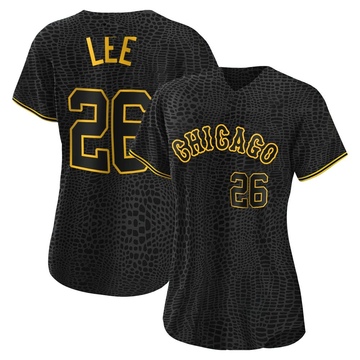 Korey Lee Women's Authentic Chicago White Sox Black Snake Skin City Jersey